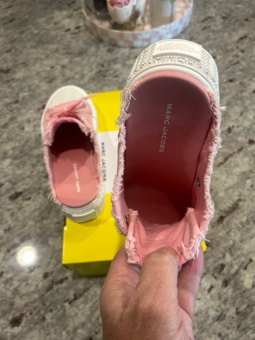 Marc Jacobs Pink Canvas Sneaker Mules - Picture 7 of 12
